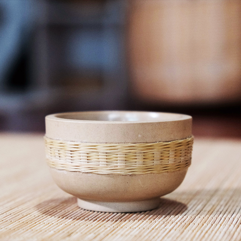 竹丝扣陶茶杯-竹本色